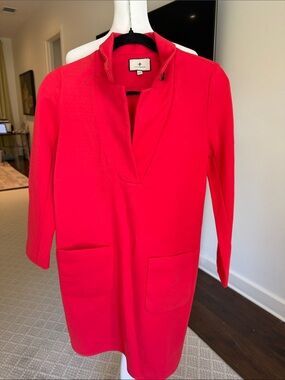 Tuckernuck - Women’s Red Poppy Long-Sleeve Emerson Shift Dress - Size: XXS